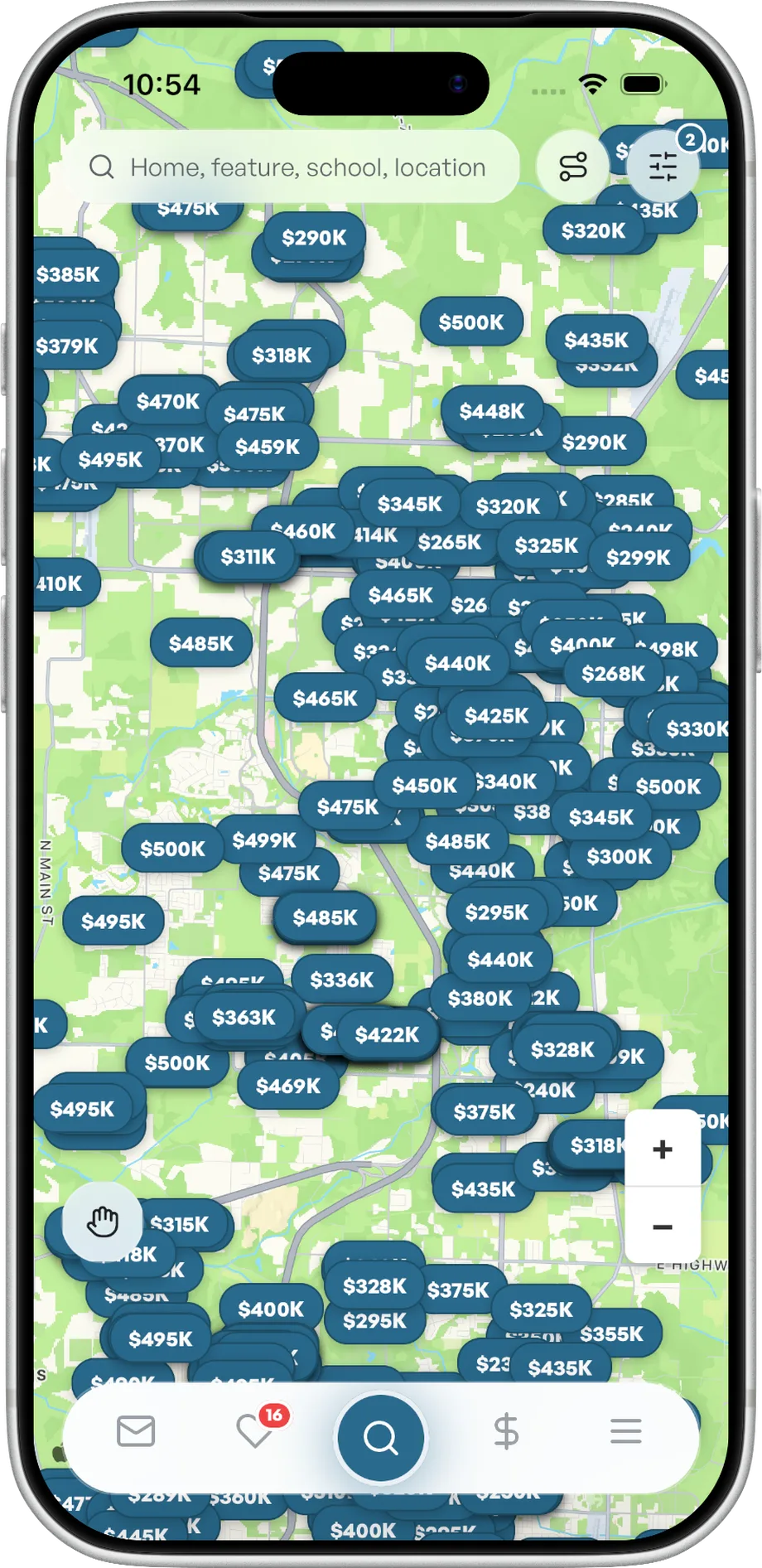 NWA Real Estate app — map search